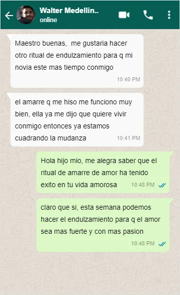 Conversación real de WhatsApp con un cliente