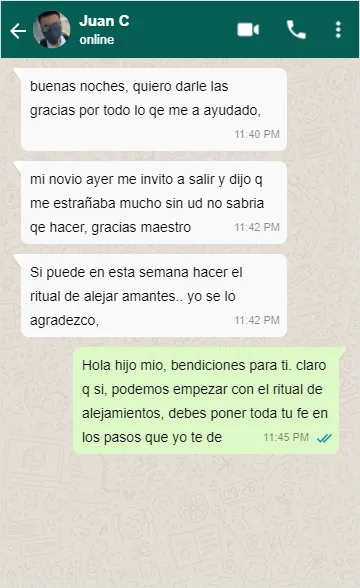 Conversación real de WhatsApp con un cliente